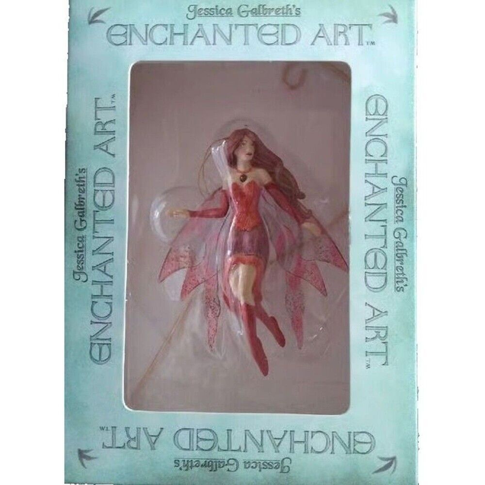 Jessica Galbreth's Enchanted Art Fairies Fairy Ornament #88217 Angel Garnet MIB